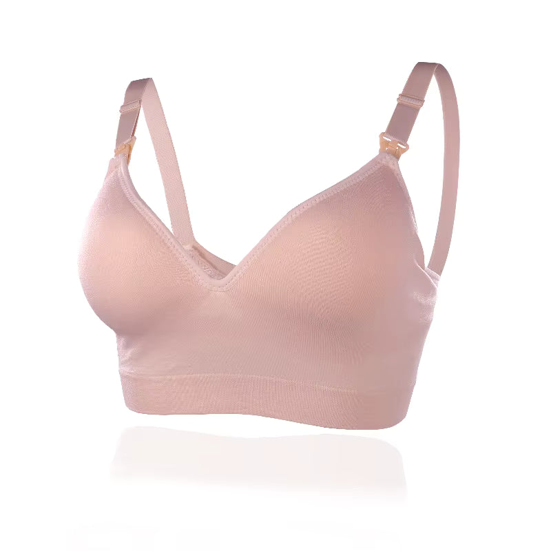 Seamless Maternity Nursing Bra | Wire-Free Breastfeeding Bralette for Pregnancy & Sleep